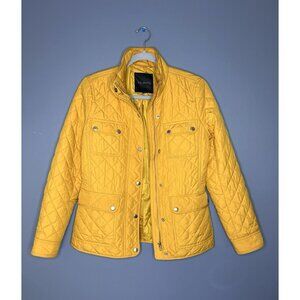 Talbots Quilted Barn Jacket Women's Size XS Gold Yellow Lightweight Spring Fall